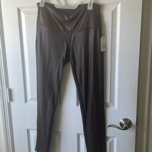 Brown faux leather leggings brand new with tags